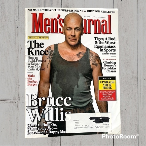 𝅺MEN’S Journal Magazine/ Bruce Willis 2010 - Picture 1 of 6